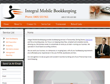 Tablet Screenshot of integralbookkeeping.com.au